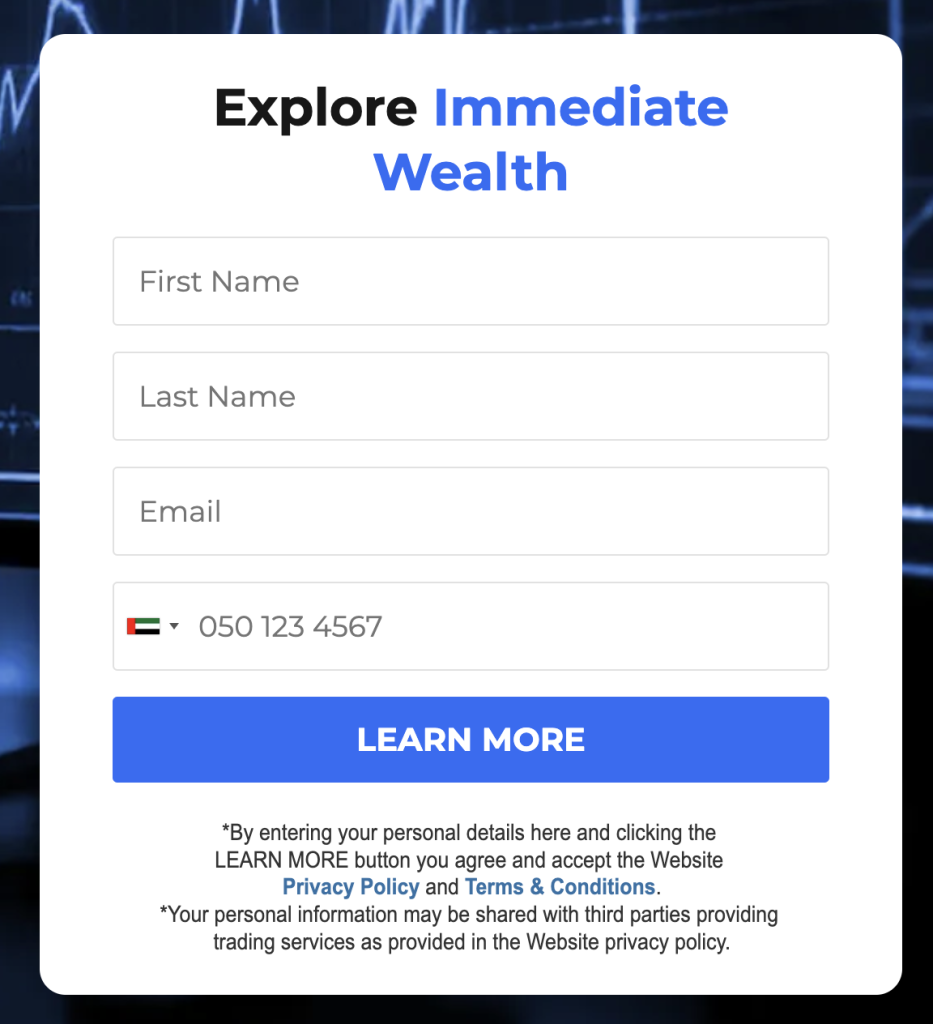 immediate wealth registration